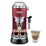 De'Longhi Dedica Style EC 685.R – Espresso Siebträgermaschine, Espressomaschine mit...